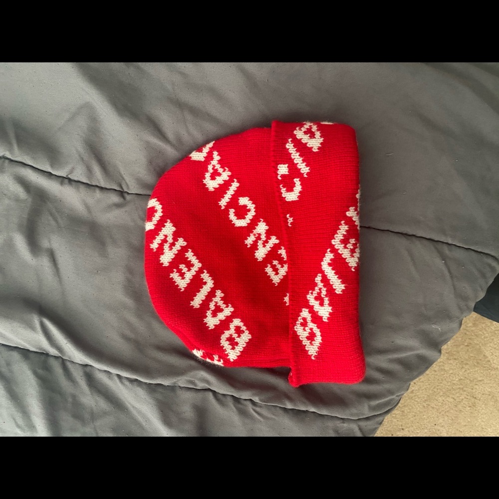 Red Balenciaga Hat